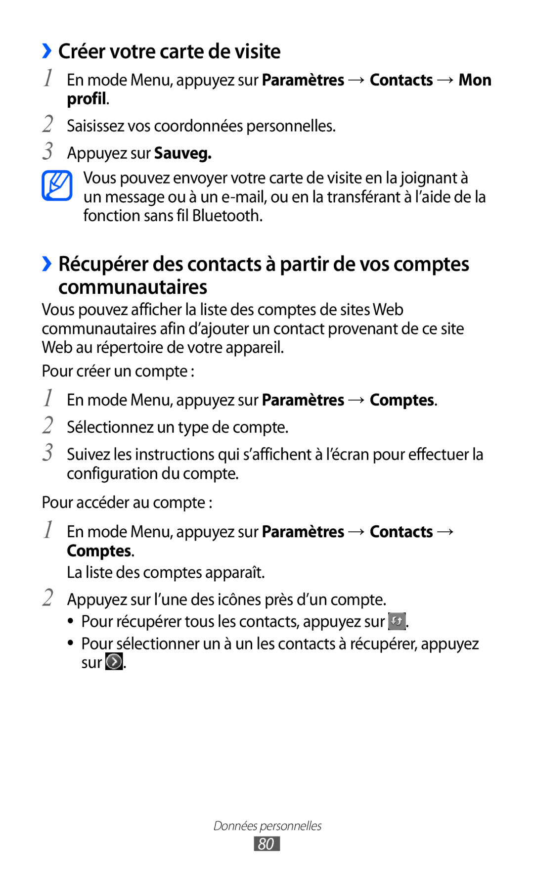 Samsung GT-S8600HKALPM, GT-S8600HKASFR, GT-S8600HKAXEF, GT-S8600WSAXEF, GT-S8600HKAFTM ››Créer votre carte de visite, Profil 