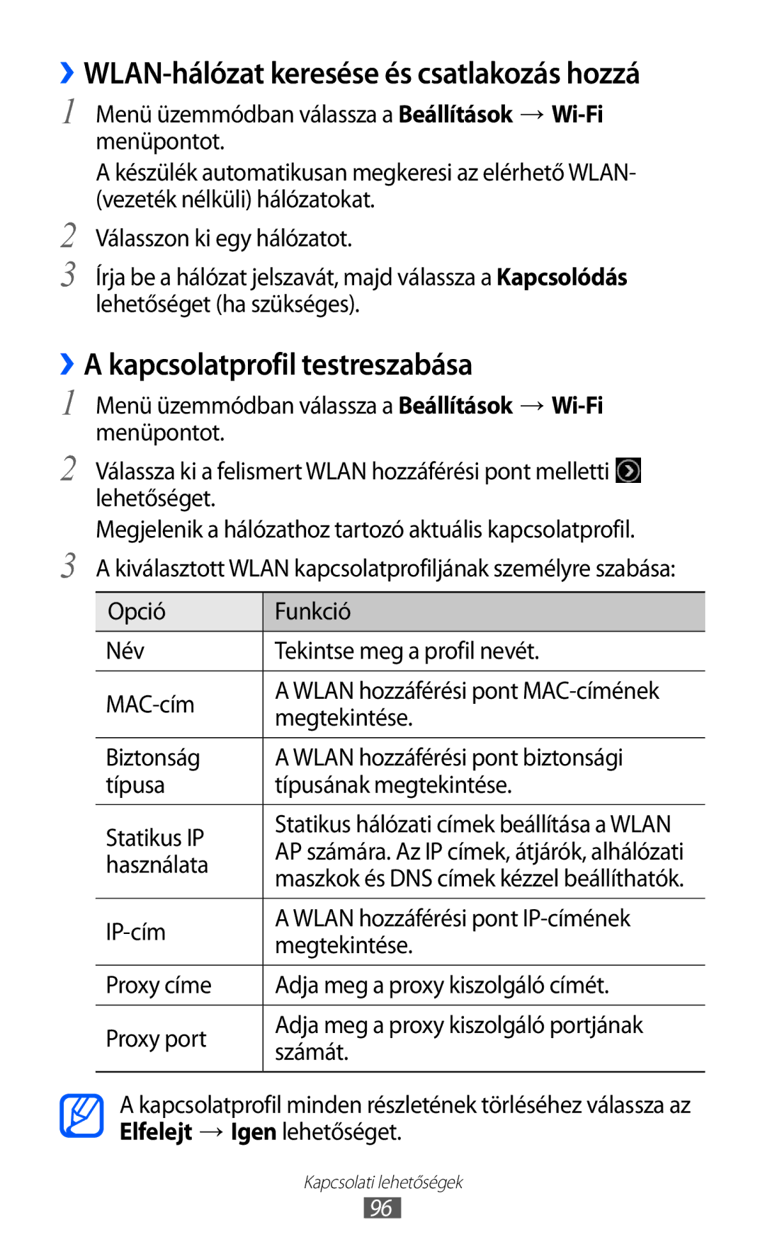 Samsung GT-S8600HKAXEH, GT-S8600HKATPL, GT-S8600HKAPRT manual ››A kapcsolatprofil testreszabása, Megtekintése, Használata 