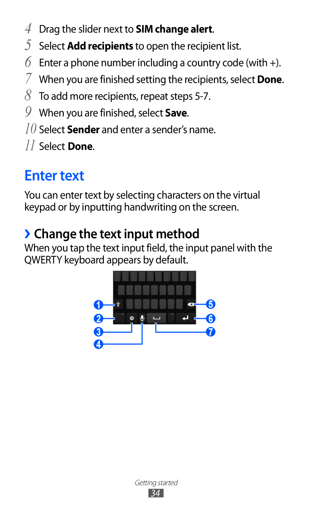 Samsung GT-S8600HKAMTS, GT-S8600HKAVD2, GT-S8600HKAVIA, GT-S8600HKATPL manual Enter text, ››Change the text input method 