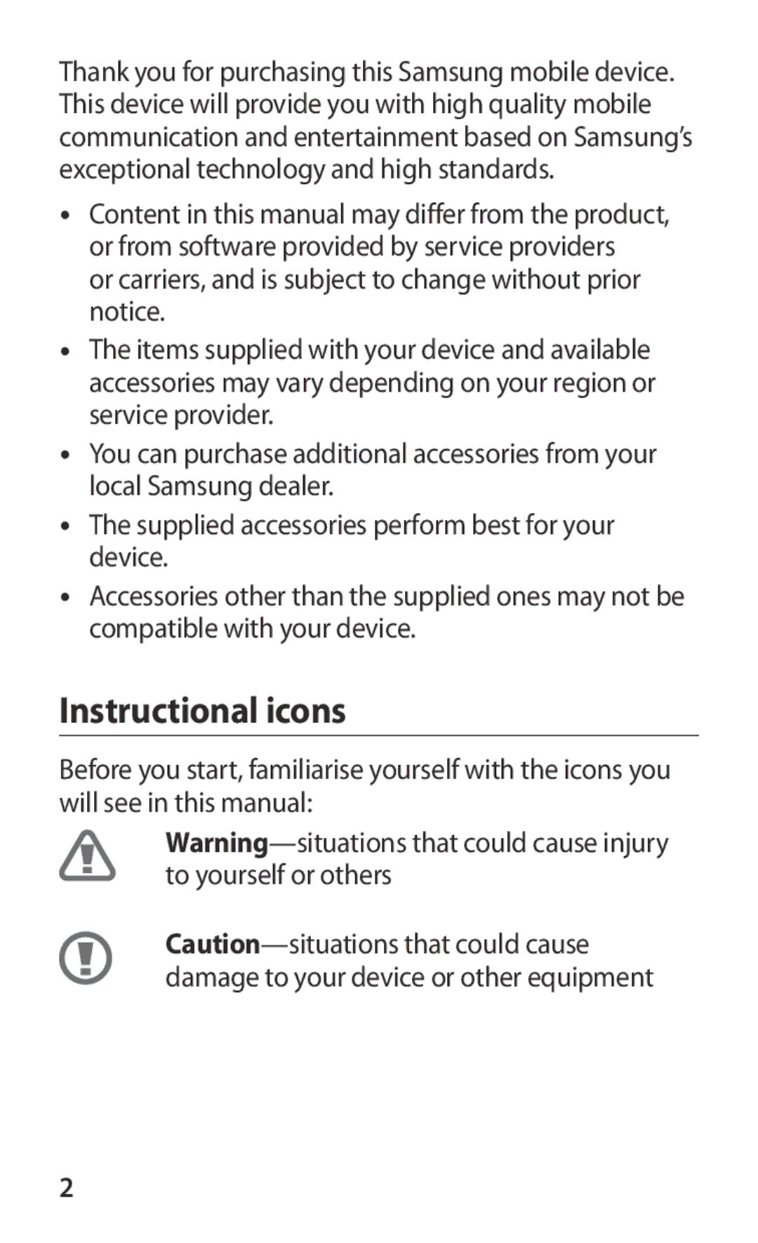 Samsung GT-S8600HKATPL, GT-S8600HKAVD2, GT-S8600HKAVIA, GT-S8600HKAEPL, GT-S8600HKAATO, GT-S8600HKAPRT Instructional icons 