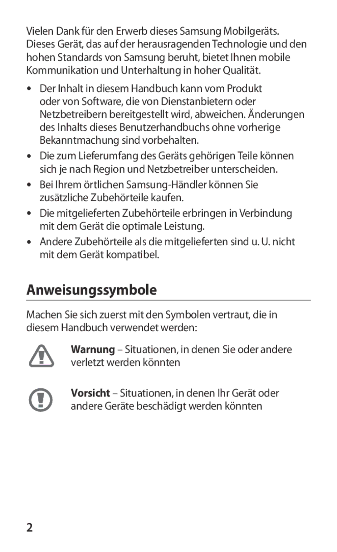 Samsung GT-S8600HKATPL, GT-S8600HKAVD2, GT-S8600HKAVIA, GT-S8600HKAEPL, GT-S8600HKAATO, GT-S8600HKAPRT manual Anweisungssymbole 