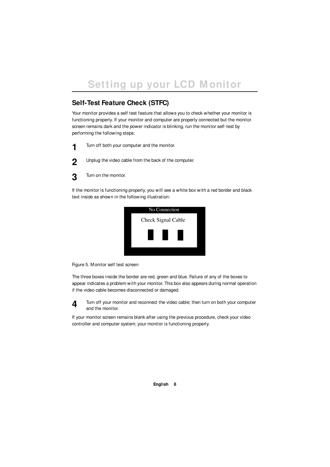 Samsung GR18MSSSN/EDC, GT18MSSB/EDC, GT18MSSN/EDC manual Self-Test Feature Check Stfc, Monitor 