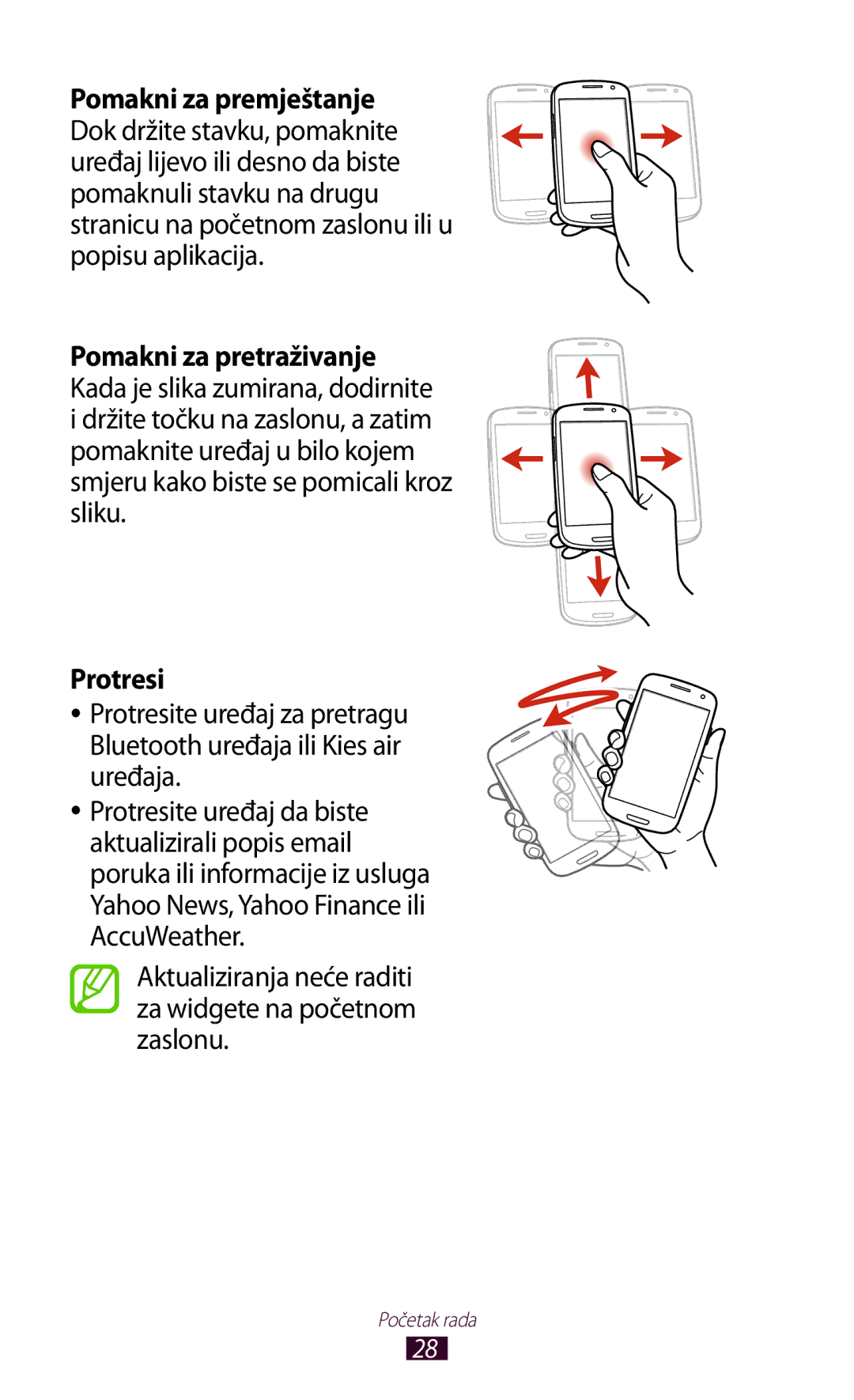 Samsung GT-I9300MBDCRO, GT2I9300RWDVIP, GT-I9300TADMBM Protresi, Aktualiziranja neće raditi za widgete na početnom zaslonu 