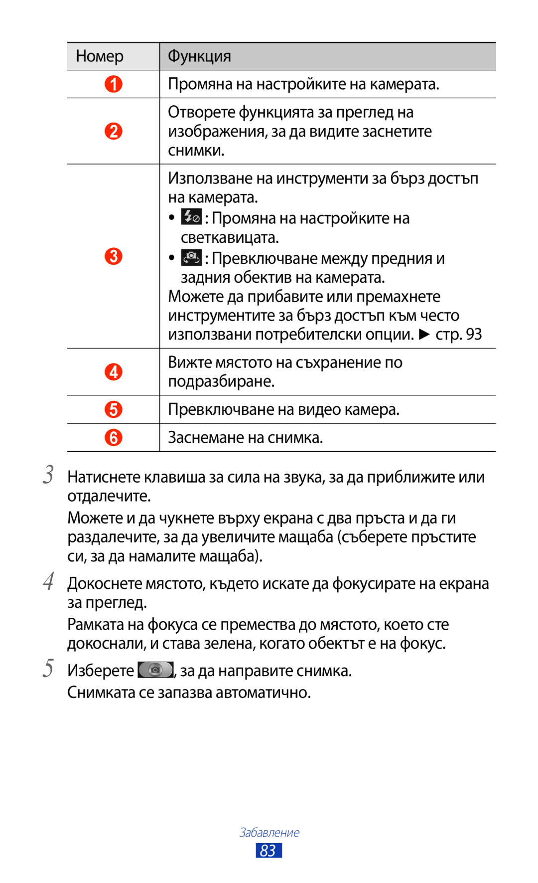 Samsung GT-N7000ZBAMTL, GT2N7000ZBAGBL, GT-N7000ZBAGBL, GT-N7000RWAGBL Номер Функция, Промяна на настройките на светкавицата 