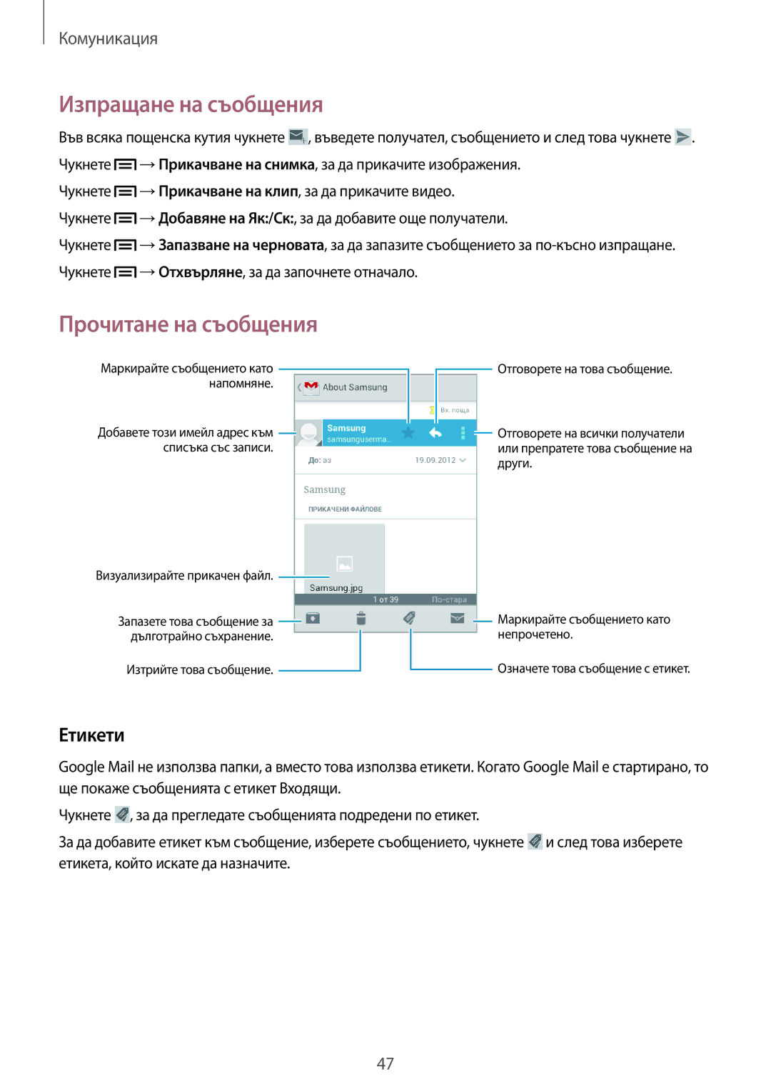 Samsung GT-S6312ZWABGL, GT2S6312DBABGL, GT2S6312ZWABGL, GT-S6312WRABGL, GT-S6312DBABGL, GT2S6312WRABGL manual Етикети 