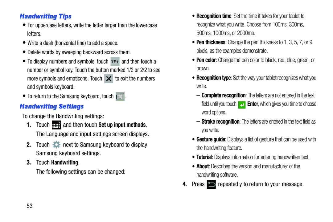 Samsung 10 1 White, GTN8013EAVXAR, GT-N8013EAVXAR, 10 1 Deep Gray Handwriting Tips, Handwriting Settings, Touch Handwriting 