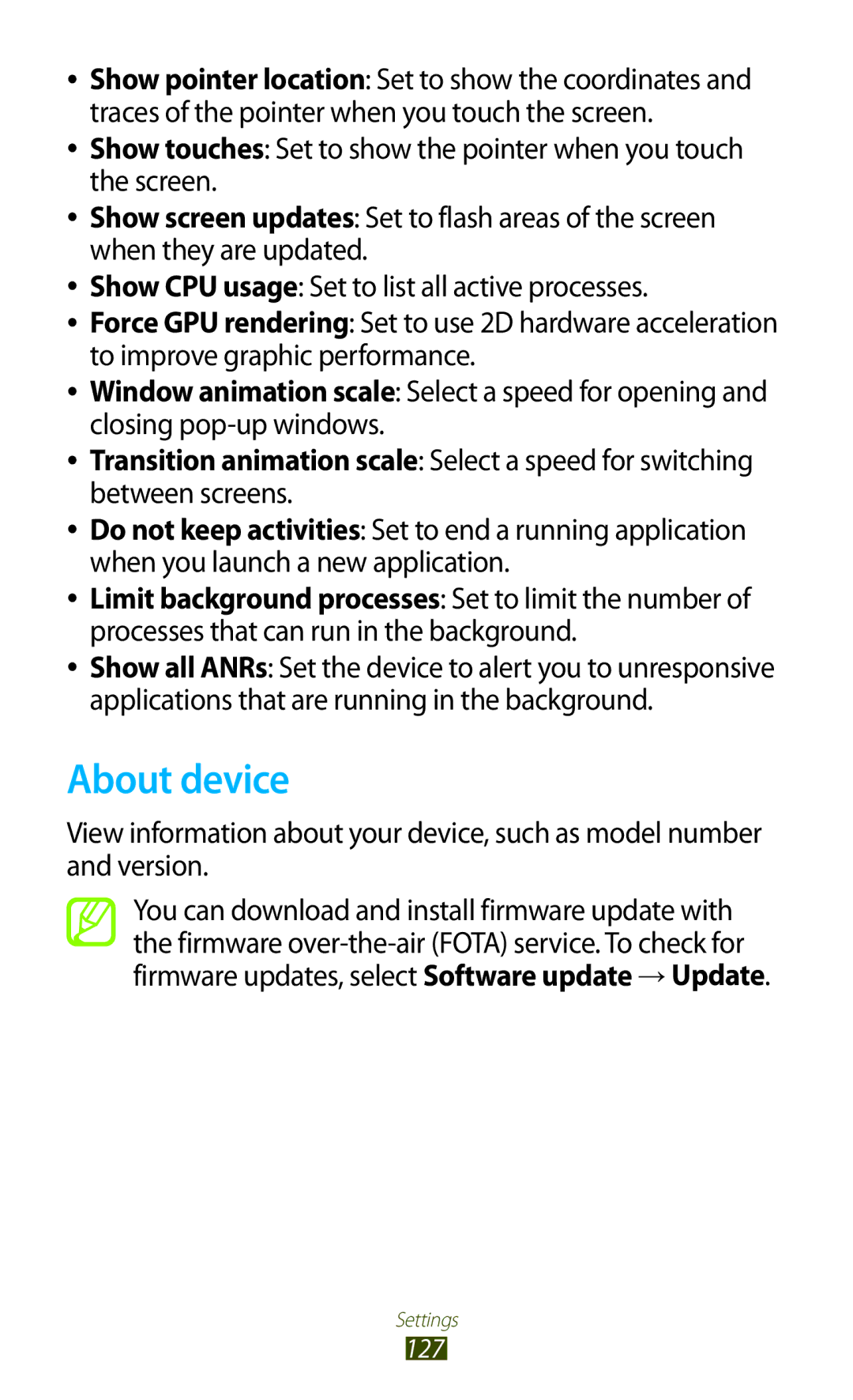 Samsung GTP5100TSATTT user manual About device 