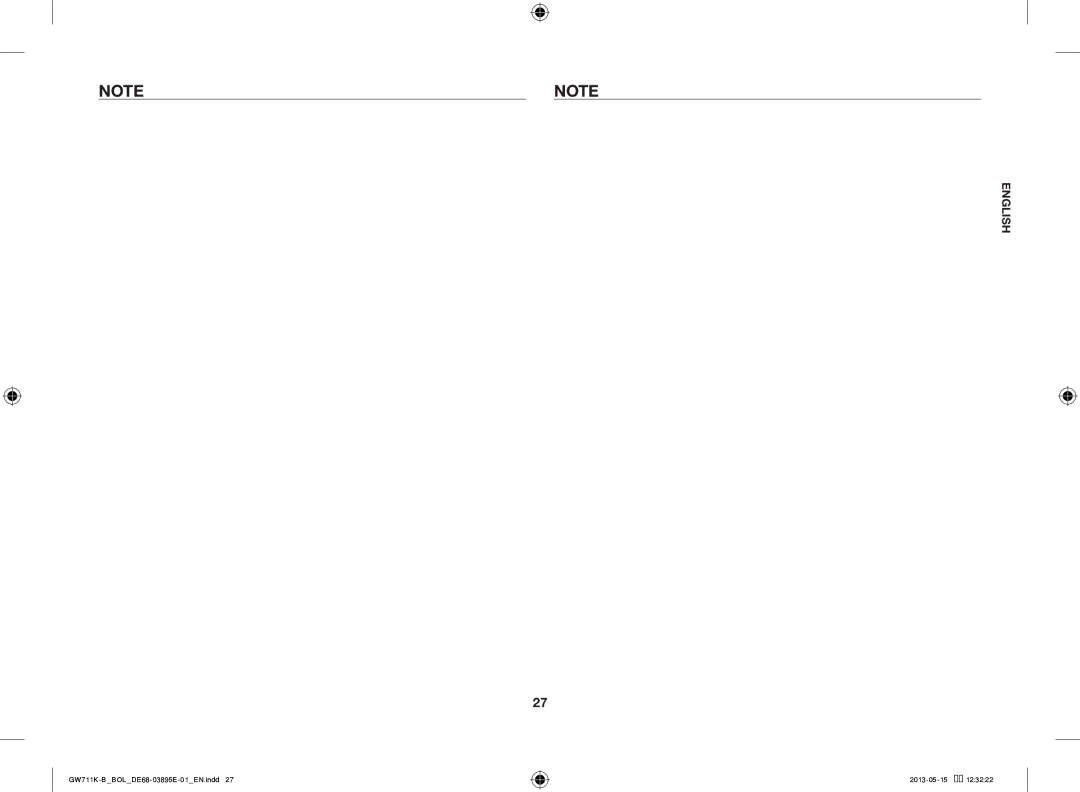 Samsung GW711K-B/BOL manual English 