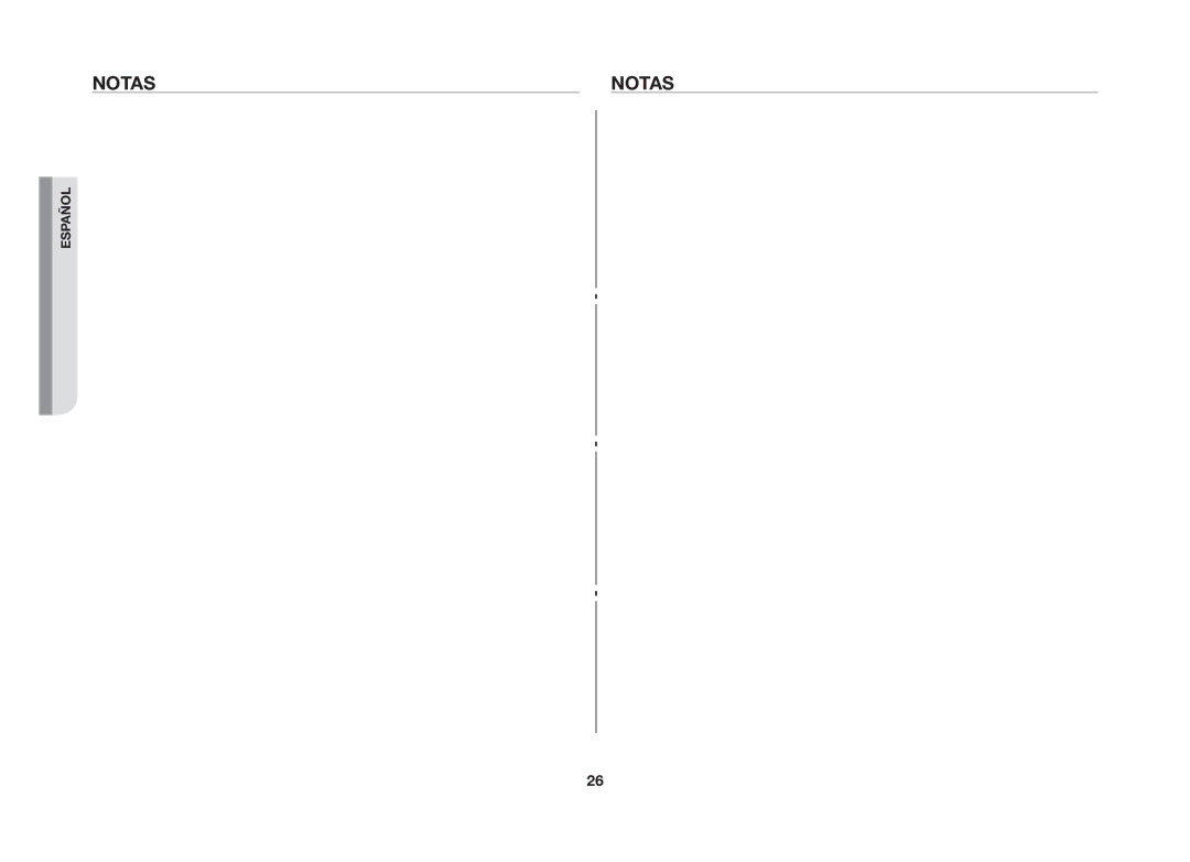 Samsung GW71B/XEC manual Notas 