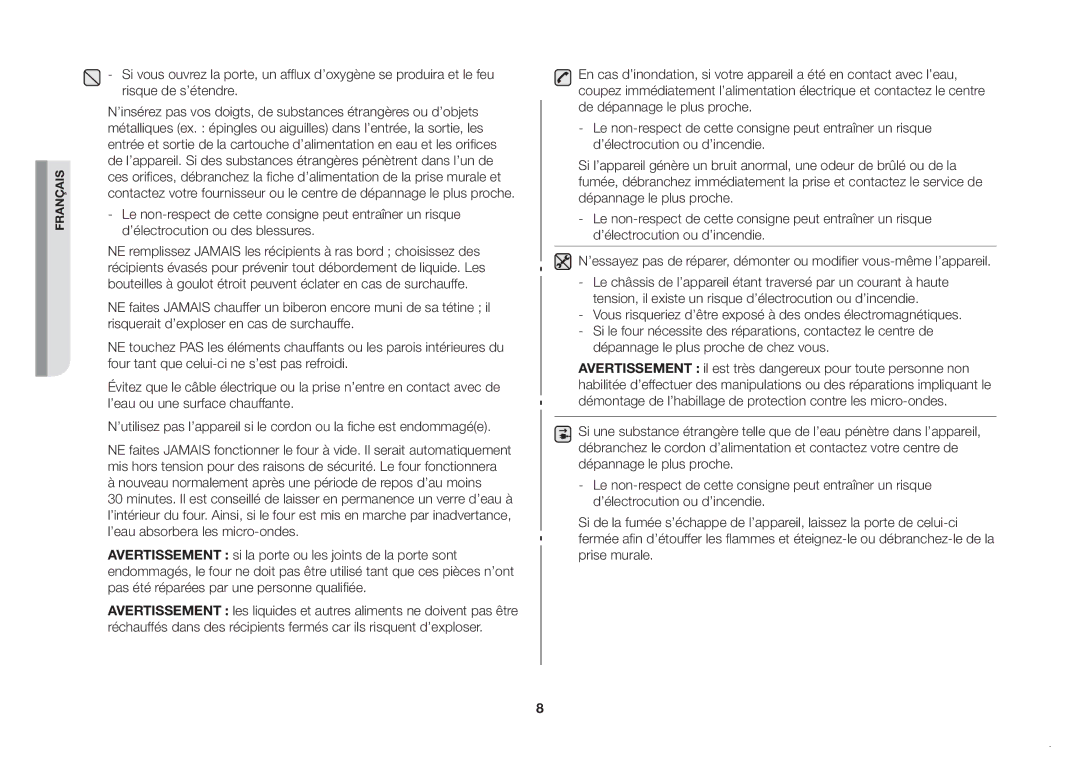 Samsung GW71B/XEF manual Français 