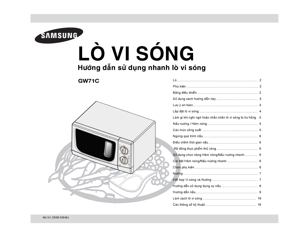 Samsung GW71C/XSV manual Loø Phuï kieän, Nöôùng 