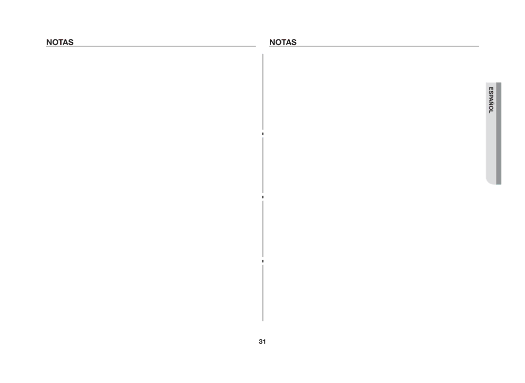 Samsung GW72N/XEC, GW72N/XEG manual Notas 