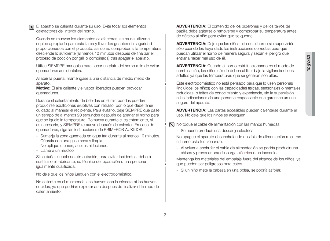 Samsung GW72N/XEC, GW72N/XEG manual Español 