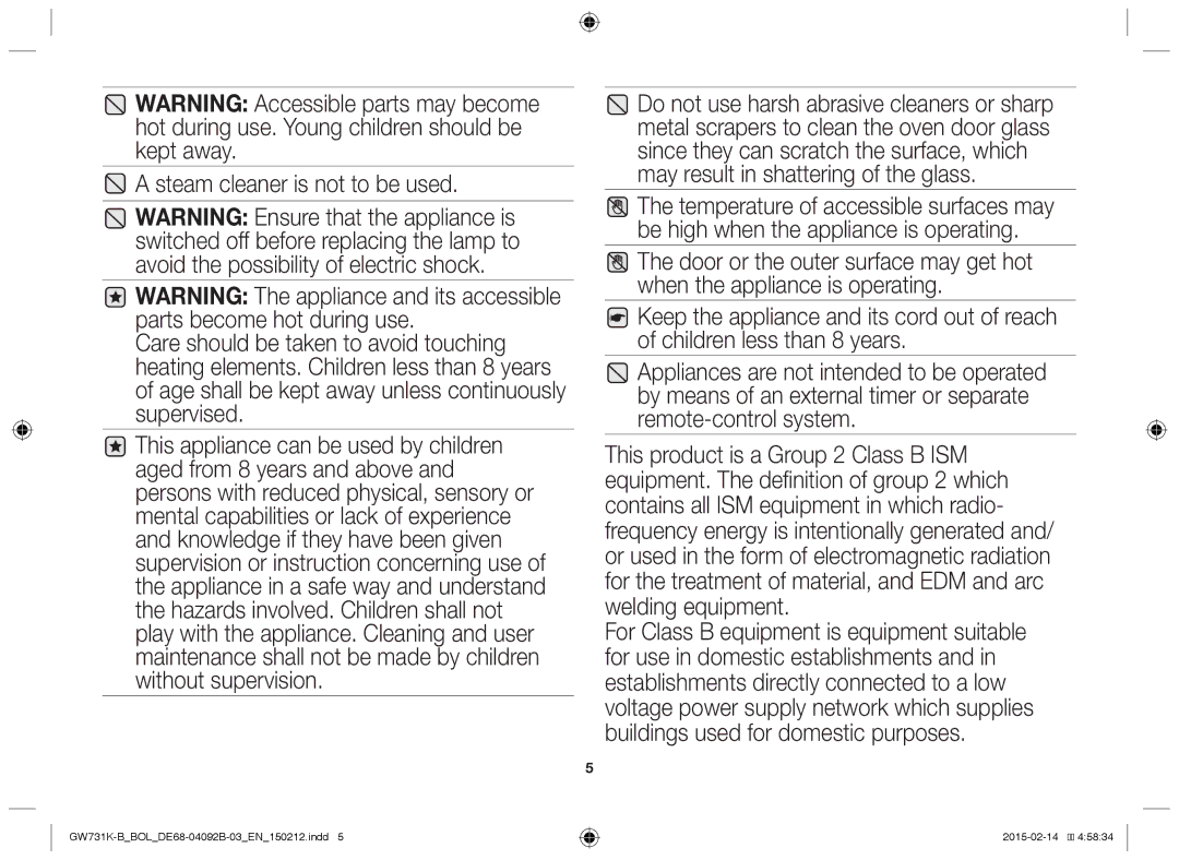 Samsung GW731K-B/BOL manual English 