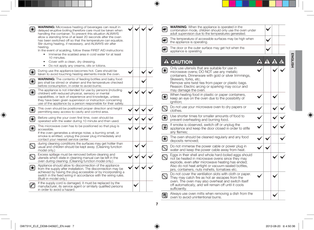 Samsung GW731K/ELE manual English 