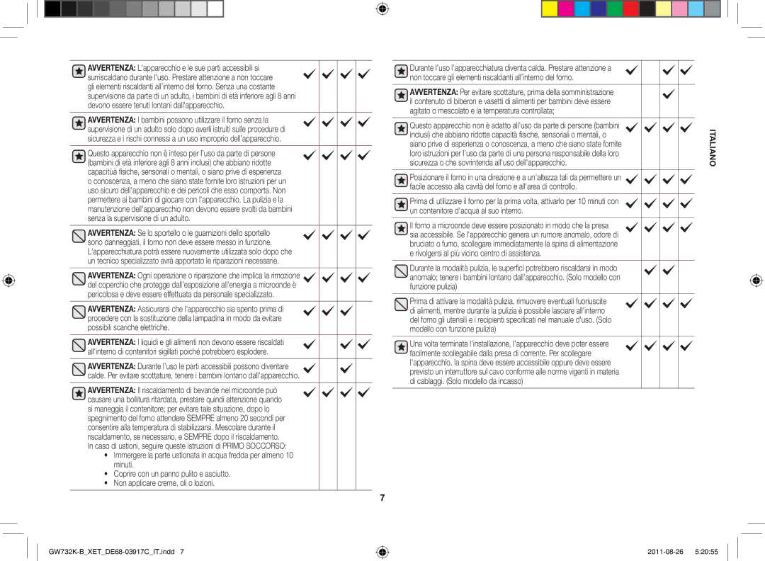 Samsung GW732K-B/XET manual Mentali, o 