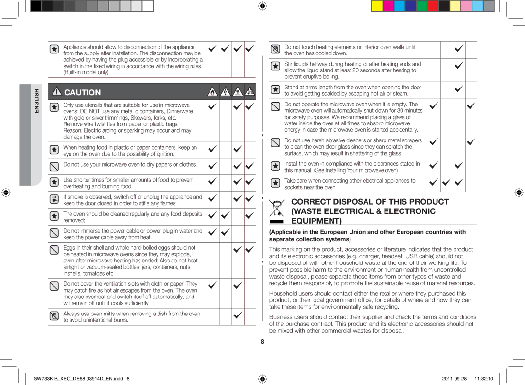 Samsung GW733K-B/XEO manual English 
