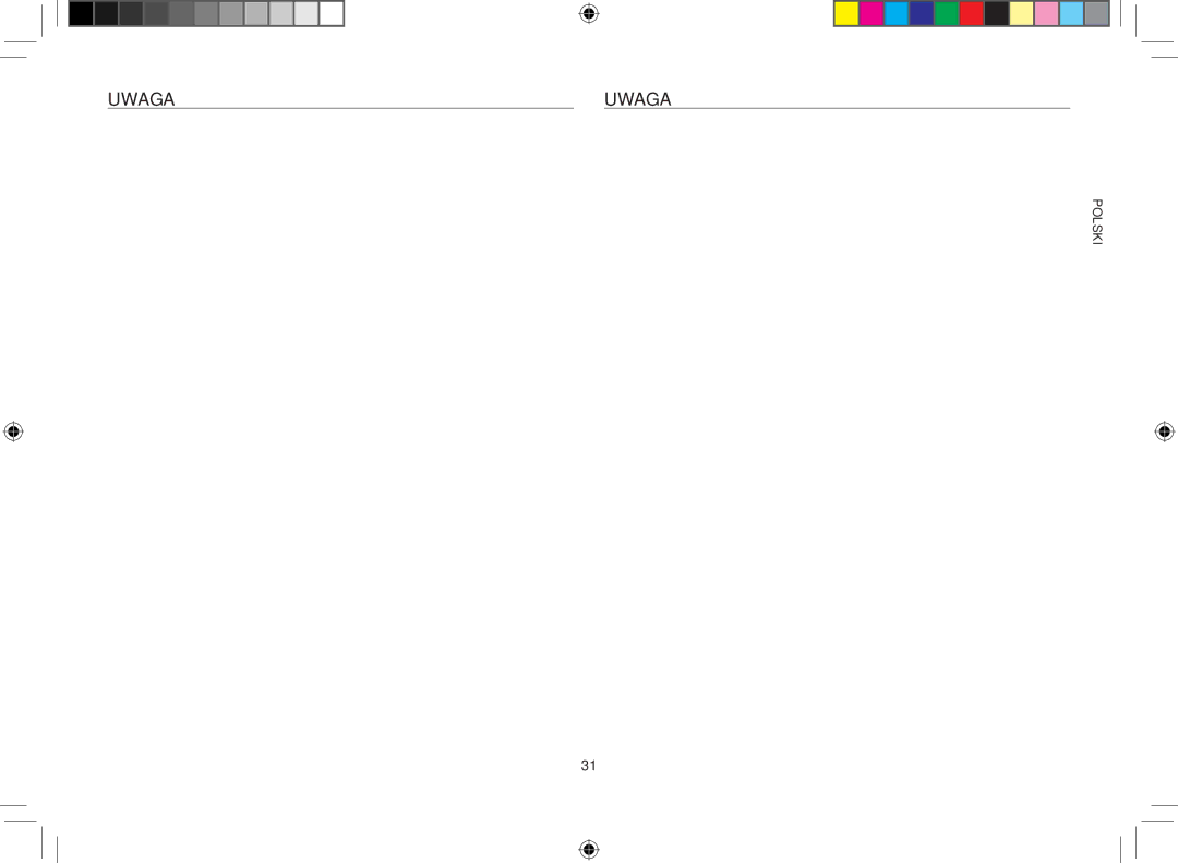 Samsung GW733K-B/XEO manual Uwaga 