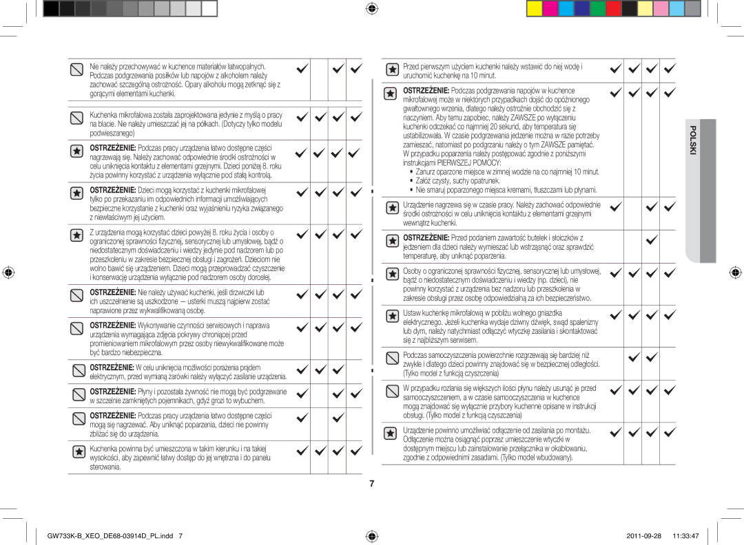 Samsung GW733K-B/XEO manual Załóż czysty, suchy opatrunek 