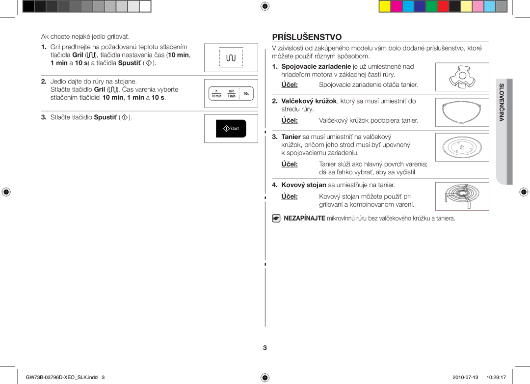 Samsung GW73B/XET, GW73B/ELE, GW73B/XEO manual Príslušenstvo 