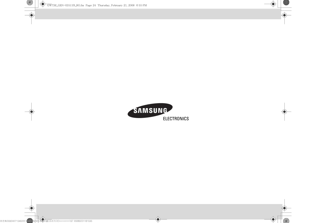 Samsung GW73E-WB/GEN, GW73E-WB/XEH, GW73E-WB/BOL manual #$% 