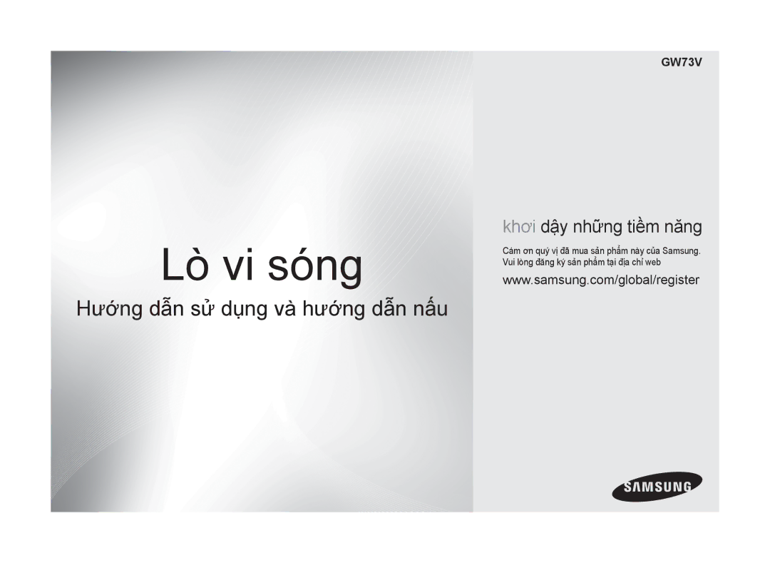 Samsung GW73V/XSV manual Lò vi sóng 