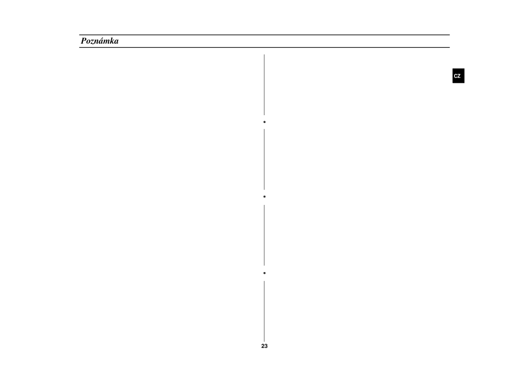 Samsung GW76N-SP/XEH manual Poznámka 