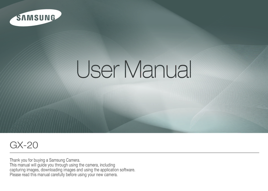 Samsung GX-20 manual 