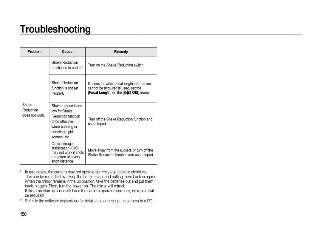 Samsung GX-20 manual 150, Focal Length on 