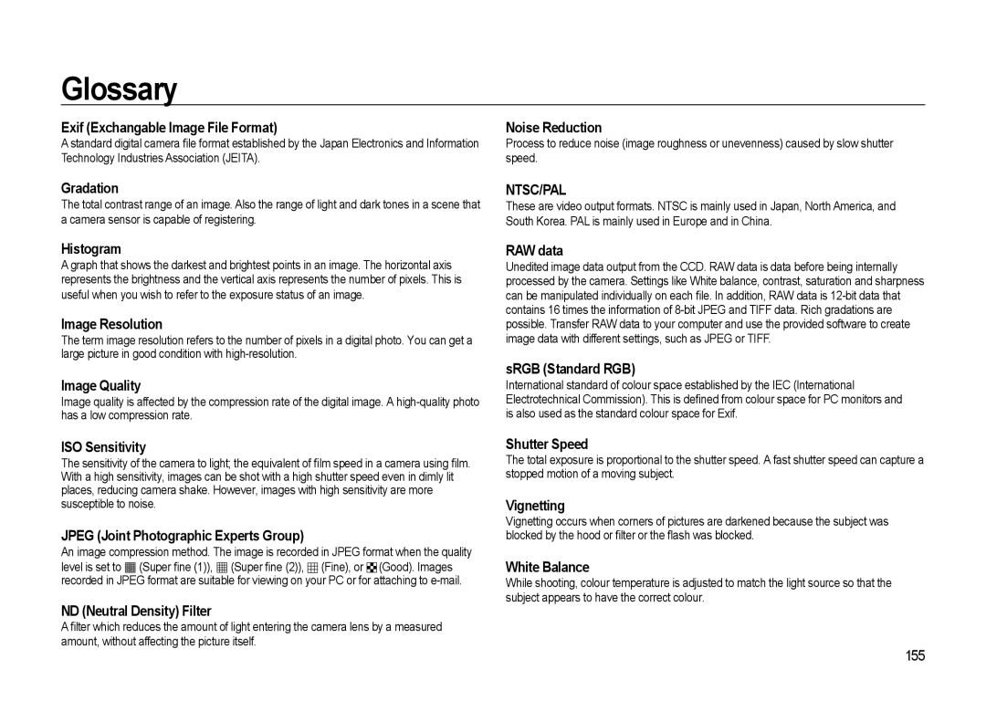 Samsung GX-20 Exif Exchangable Image File Format, Gradation, Histogram, Image Resolution, Image Quality, ISO Sensitivity 