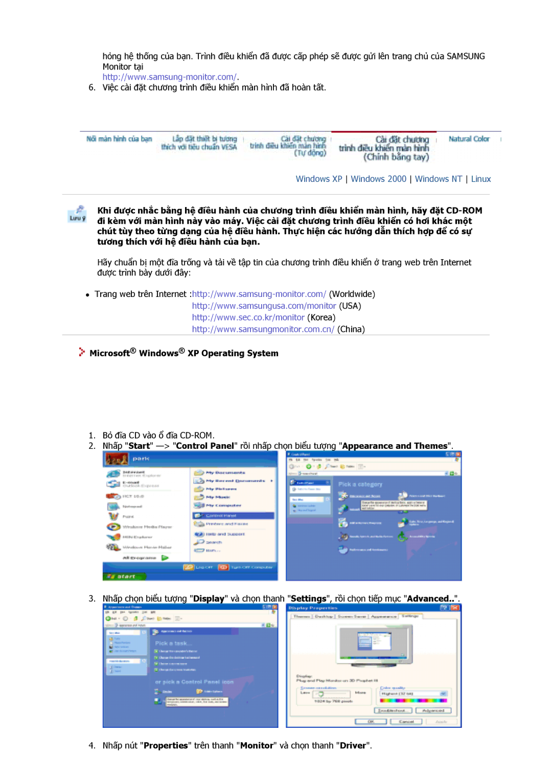 Samsung GY15VSSS/XSA, GY15VSSN/XSG, GY15VSSB/MYA, GY15VSSN/XSS, GY15VSSS/KES manual Microsoft Windows XP Operating System 