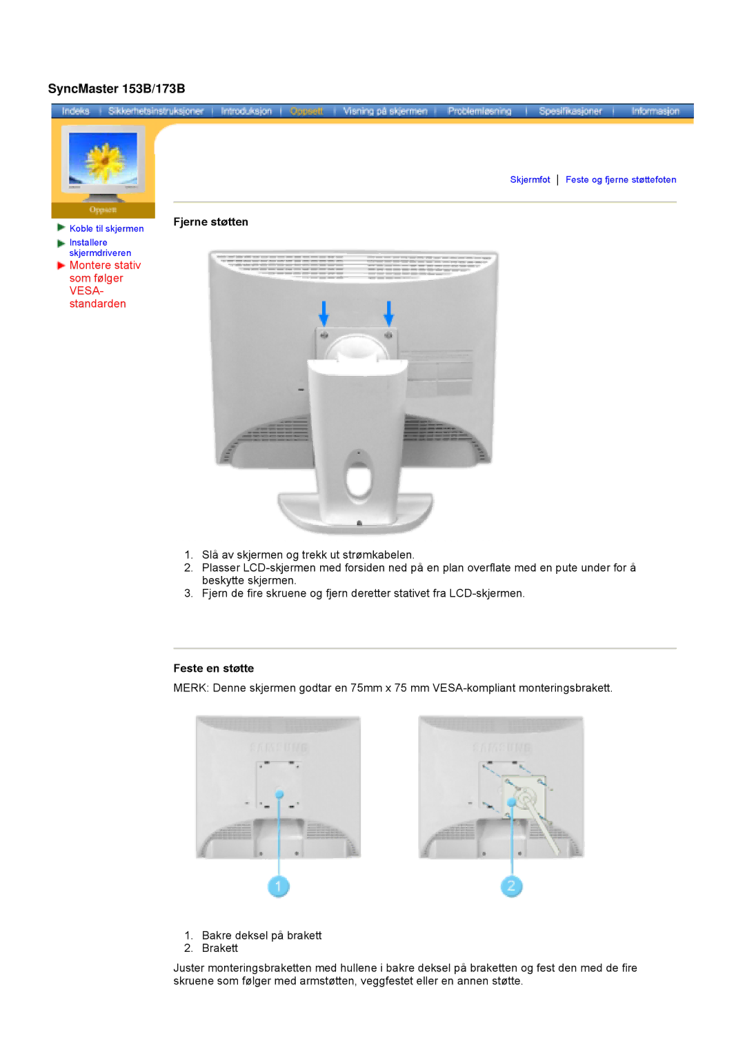 Samsung GY15VSSS/EDC, GY15CSSS/EDC, GY17CSSS/EDC, GY19VSSS/EDC manual SyncMaster 153B/173B 