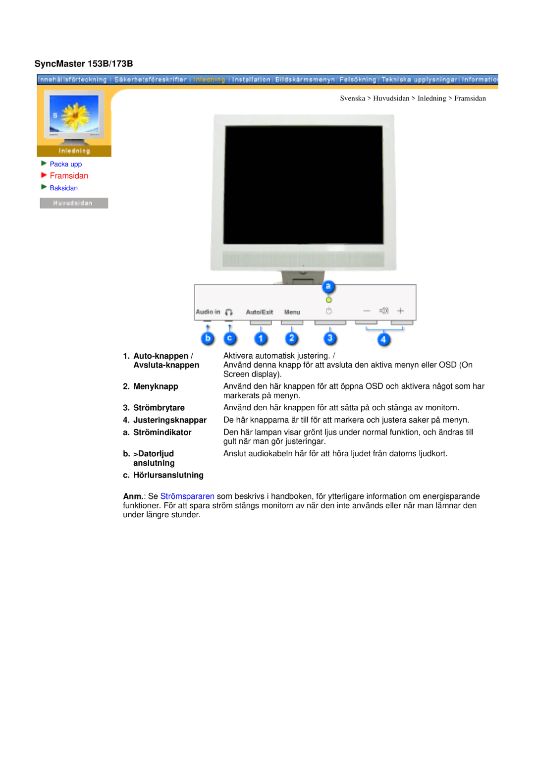 Samsung GY17CSSS/EDC, GY15VSSS/EDC, GY15CSSS/EDC, GY19VSSS/EDC manual SyncMaster 153B/173B, Gult när man gör justeringar 