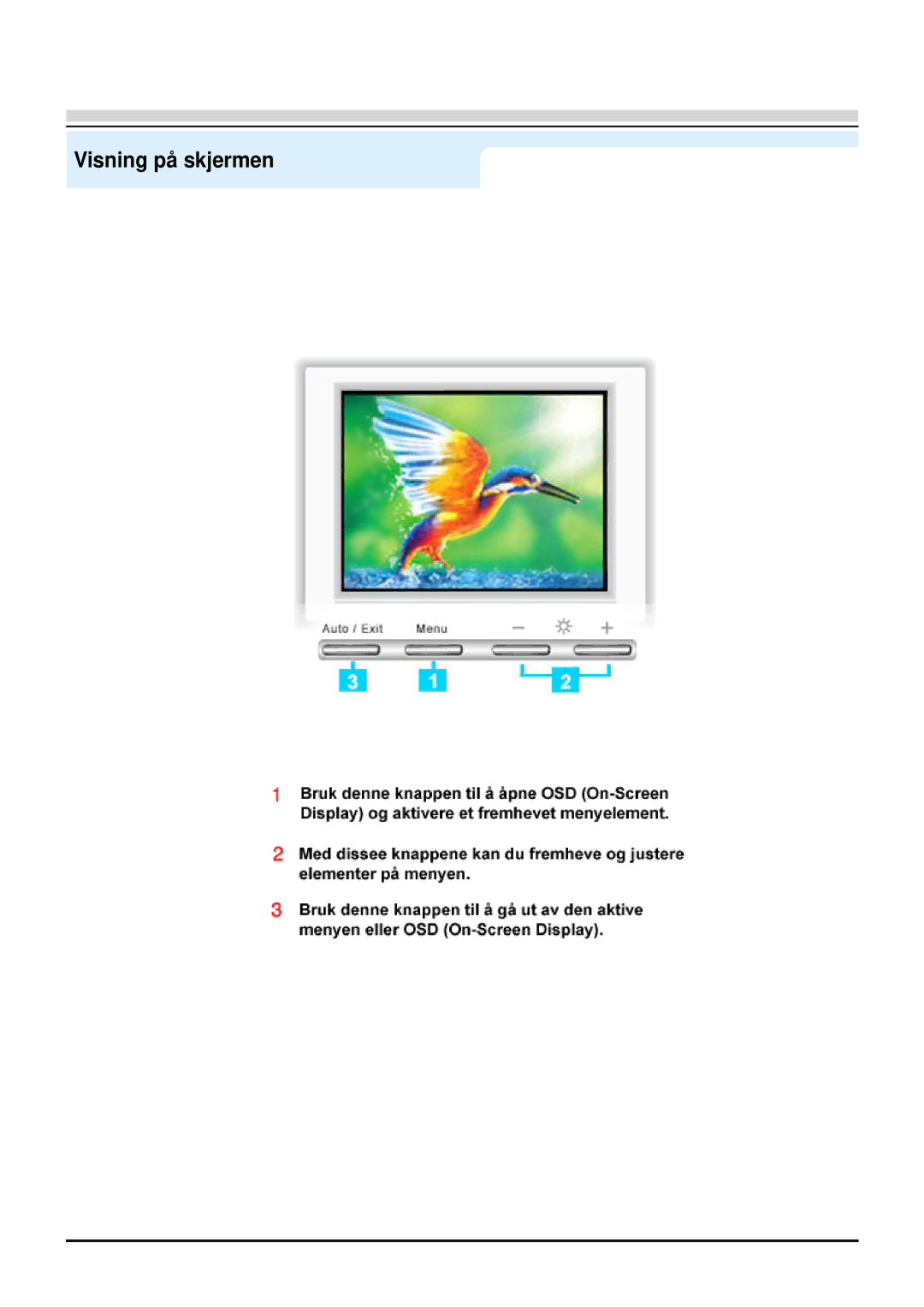 Samsung GY15VTSN/EDC, GY17CTSN/EDC manual Visning på skjermen 