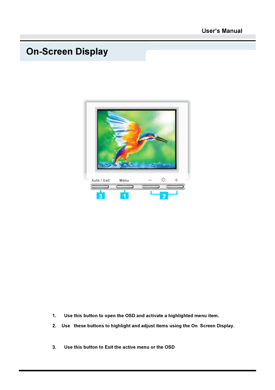 Samsung GY17CTSN/EDC, GY15VTSN/EDC, GY17VTSN/EDC manual On-Screen Display 