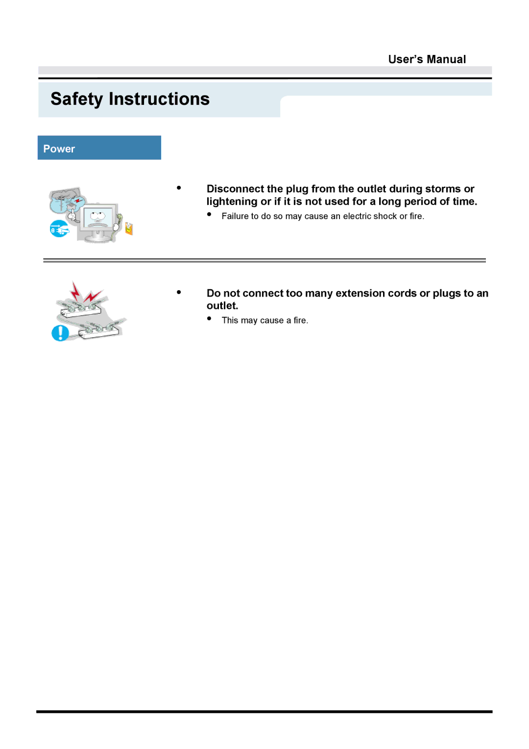 Samsung GY17VTSN/EDC, GY15VTSN/EDC, GY17CTSN/EDC manual This may cause a fire 