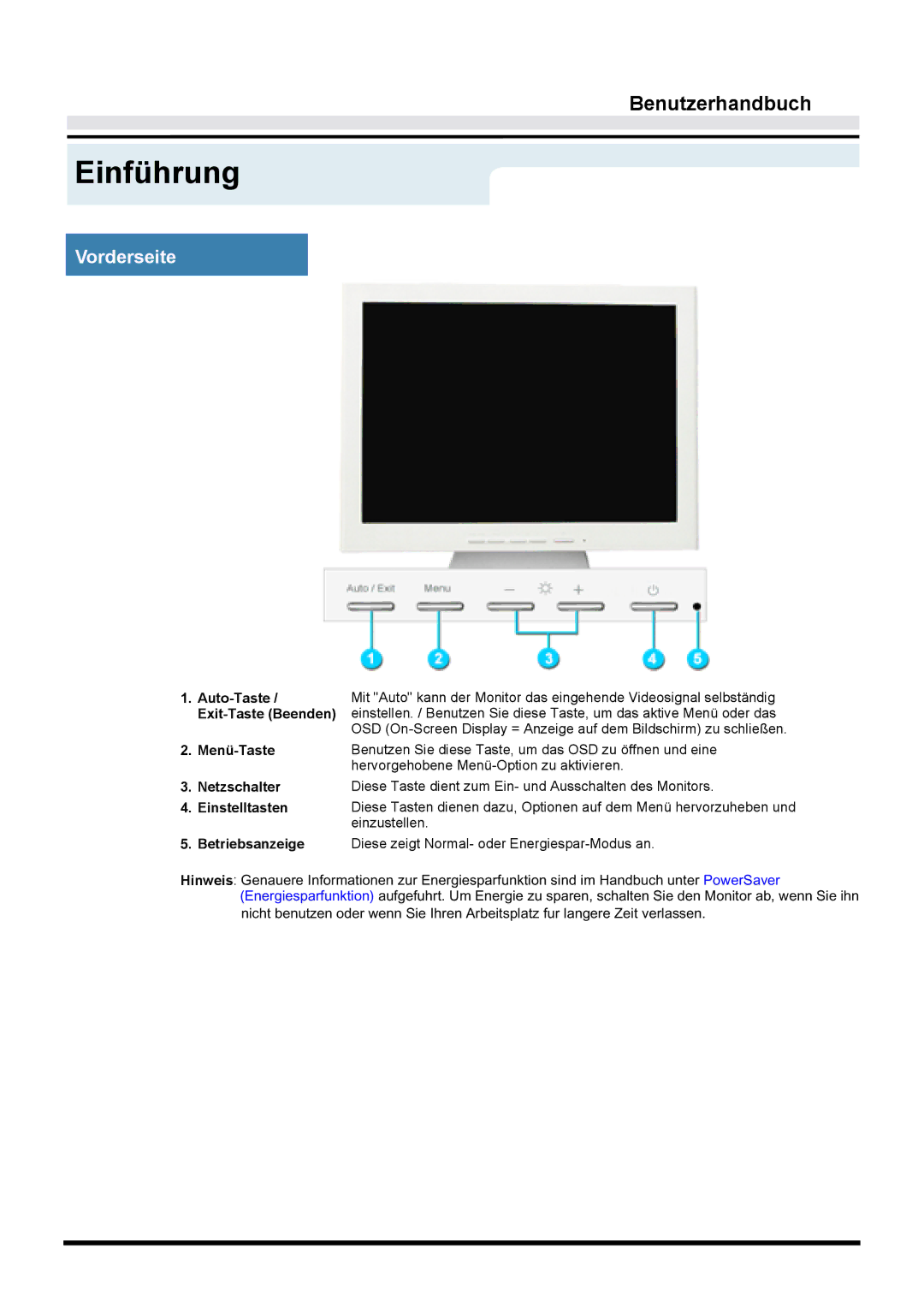 Samsung GY17CTSN/EDC, GY15VTSN/EDC, GY17VTSN/EDC manual Vorderseite, Einzustellen 