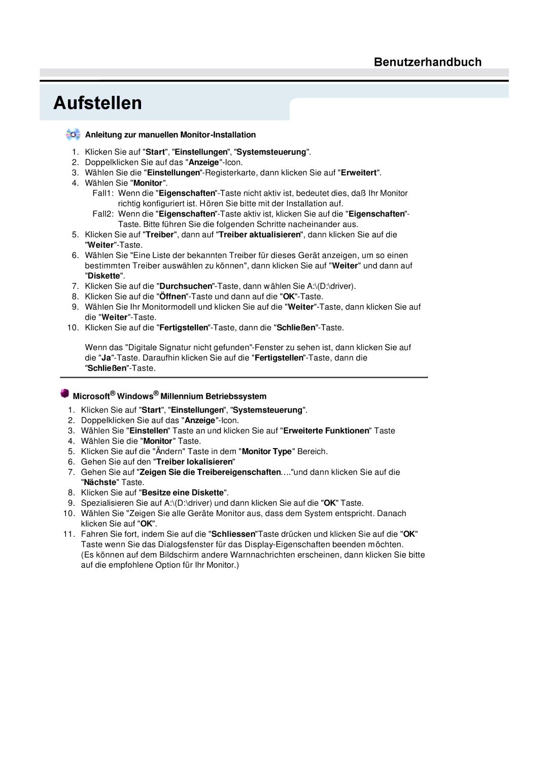 Samsung GY17VTSN/EDC, GY15VTSN/EDC, GY17CTSN/EDC manual Klicken Sie auf Besitze eine Diskette 