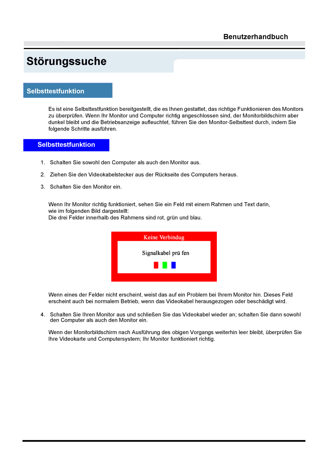 Samsung GY17VTSN/EDC, GY15VTSN/EDC, GY17CTSN/EDC manual Selbsttestfunktion 