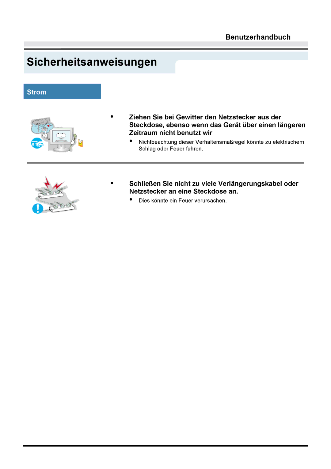 Samsung GY17VTSN/EDC, GY15VTSN/EDC, GY17CTSN/EDC manual Dies könnte ein Feuer verursachen 