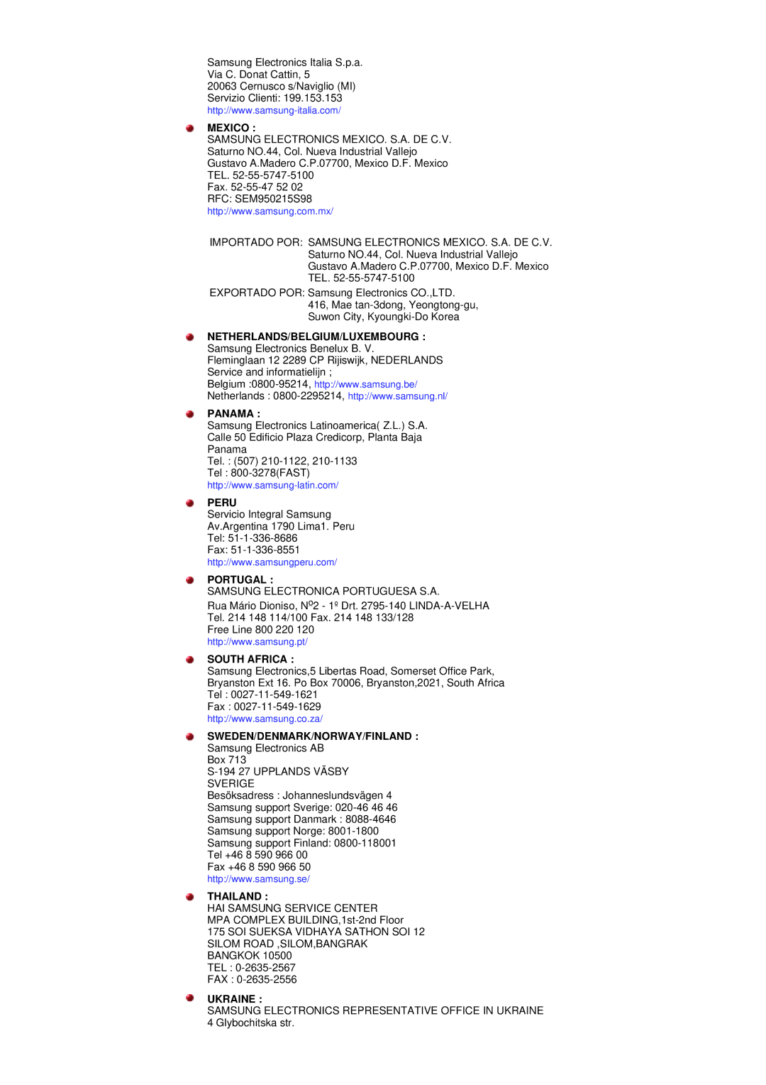 Samsung GY17HSSSC/EDC, GY17HSSS/EDC manual Peru 