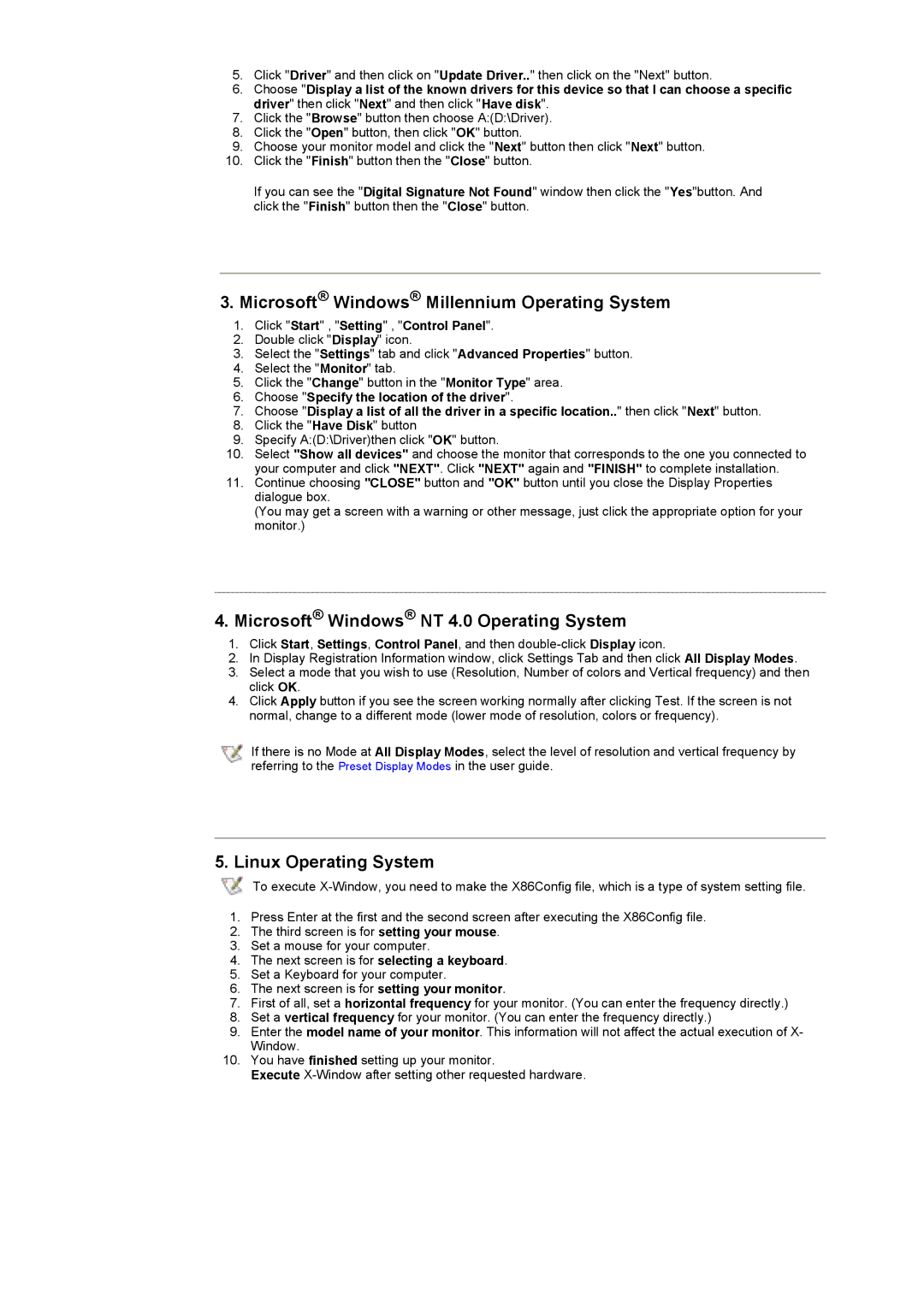 Samsung GY17HSSSC/EDC, GY17HSSS/EDC manual Microsoft Windows Millennium Operating System 