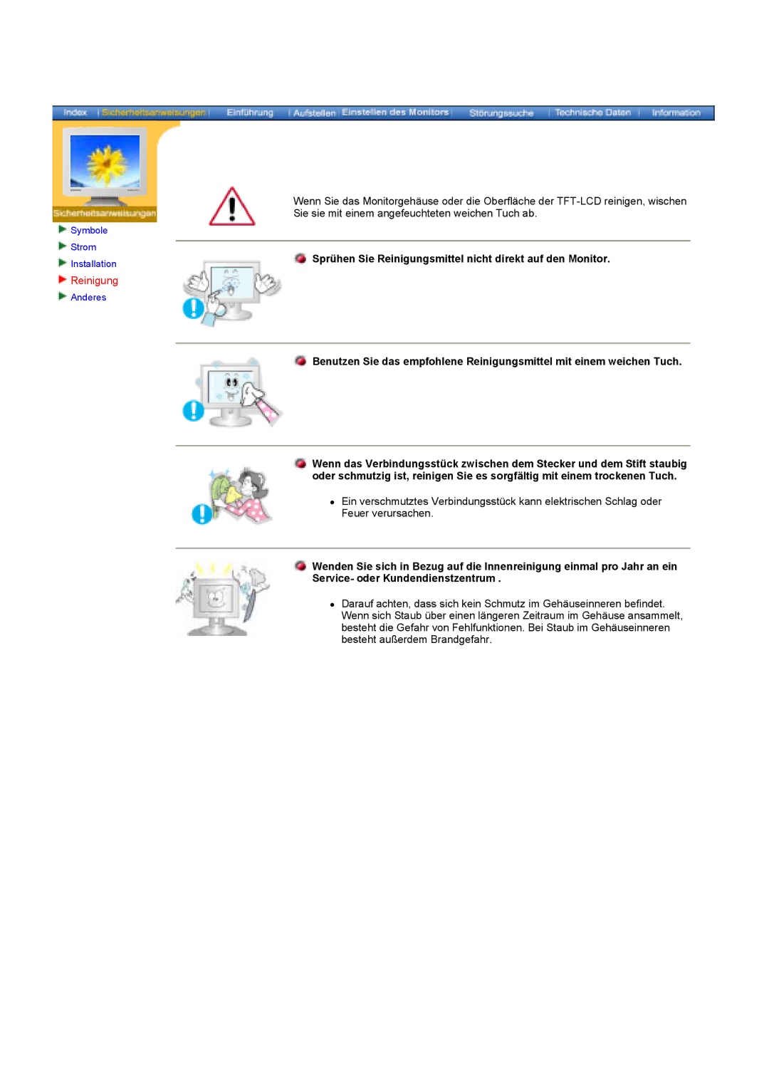 Samsung GY17HSSSC/EDC manual Reinigung 