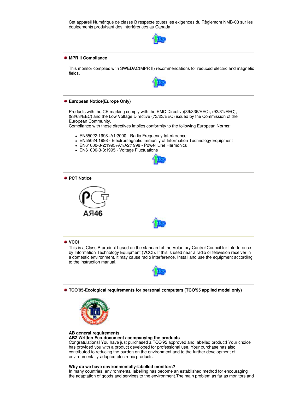 Samsung GY17CSSS/EDC, GY17MSHS/EDC, GY17LSHS/EDC, GY15VSSS/EDC MPR II Compliance, European NoticeEurope Only, PCT Notice 