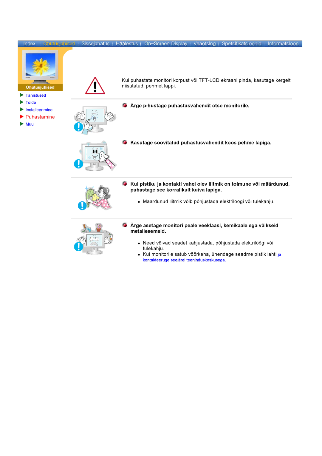 Samsung GY17VSSS/EDC manual Puhastamine 