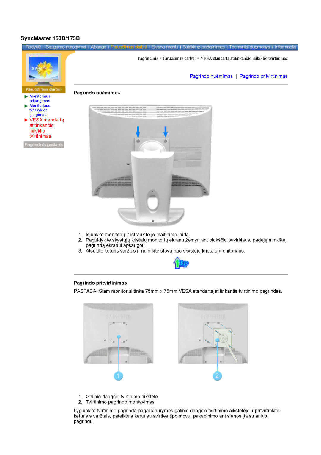 Samsung GY17VSSS/EDC manual SyncMaster 153B/173B 