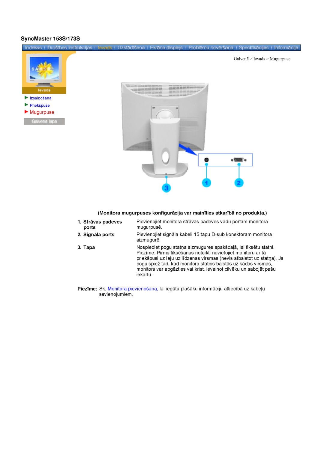 Samsung GY17VSSS/EDC manual Tapa 