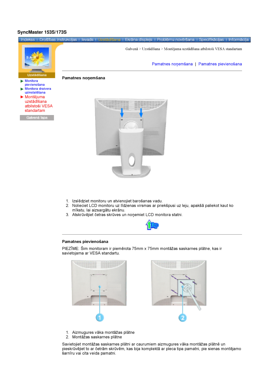 Samsung GY17VSSS/EDC manual Monitora draivera uzinstalēšana 