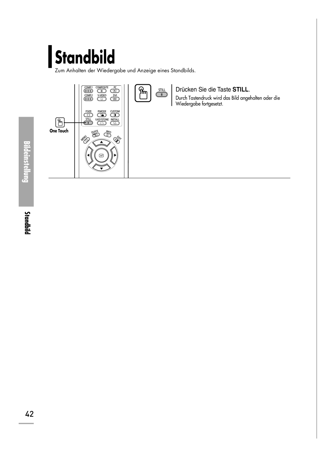 Samsung H710, H500 manual Standbild 