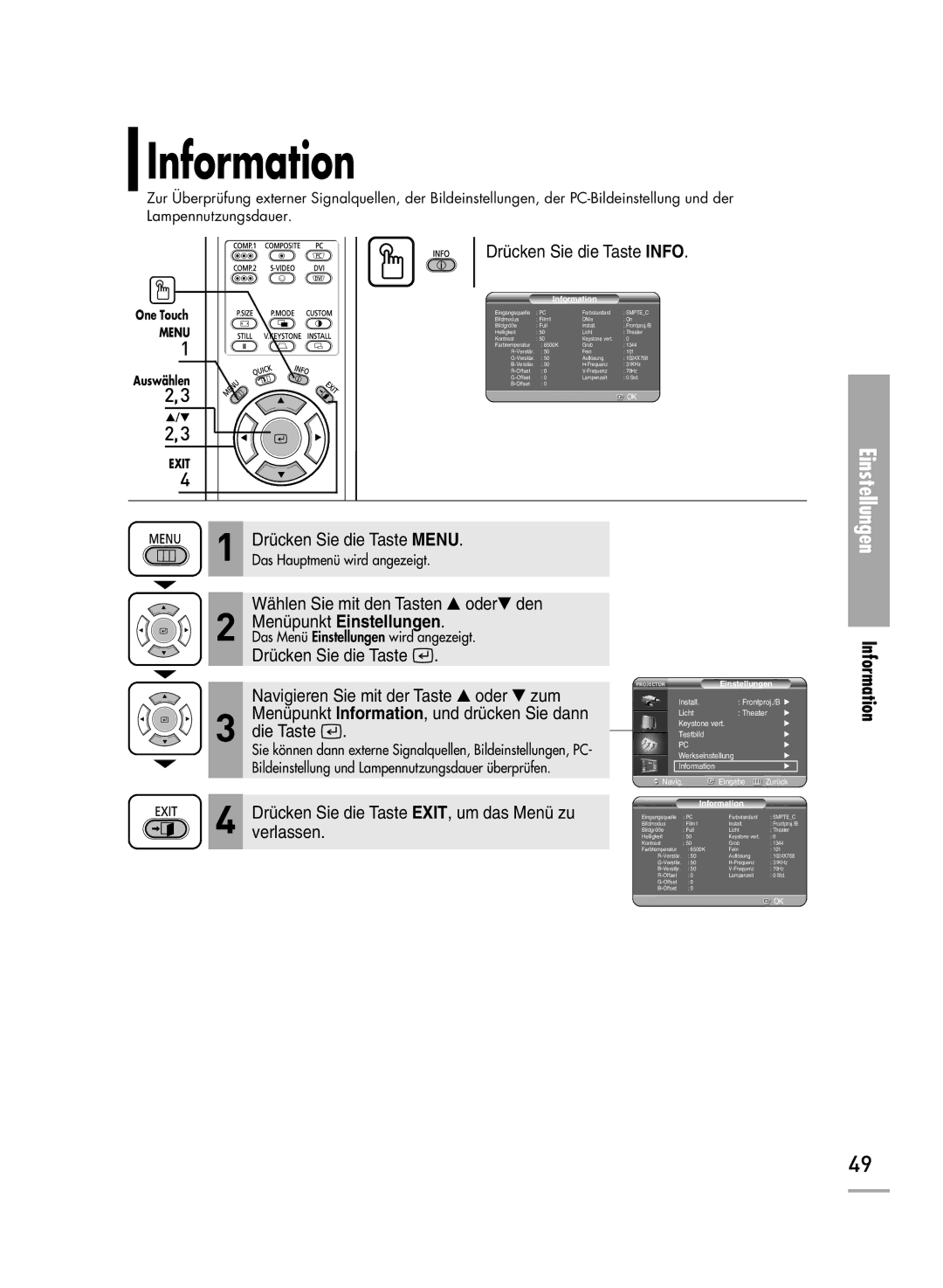 Samsung H500, H710 manual Information 